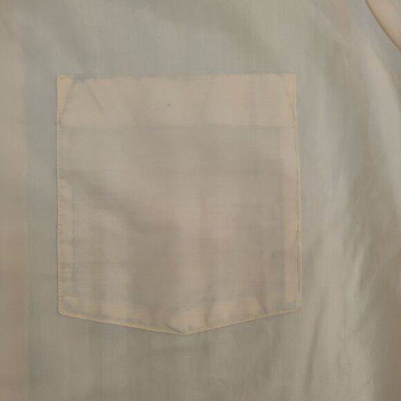 Vintage 90s MOD Button Shirt Medium 22x27 Yellow USA - Picture 4 of 11